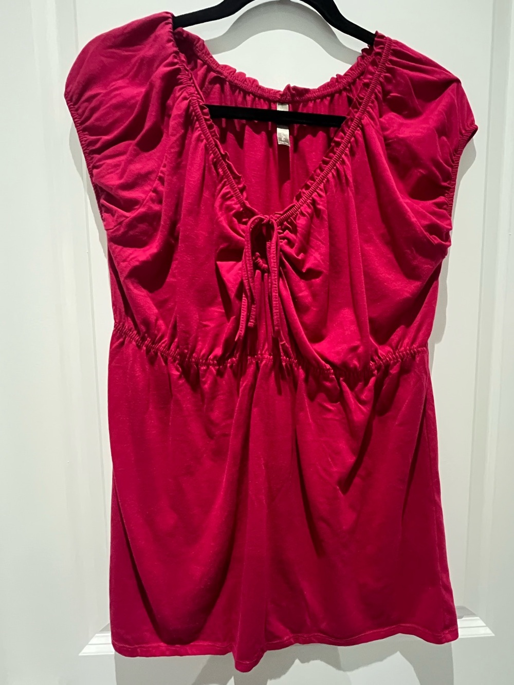 Thyme Maternity Tie-Front Cap Sleeve Top